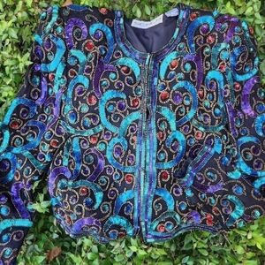 Vintage Scala beaded and sequins jacket